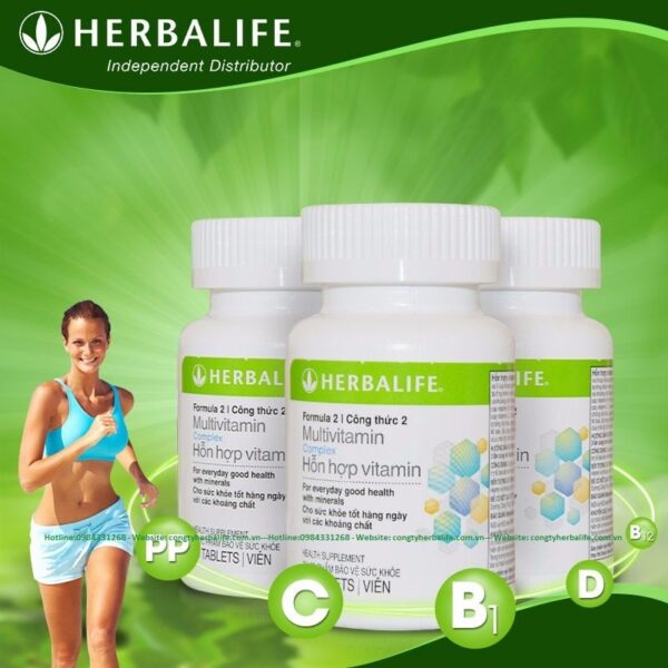HERBALIFE – Hỗn hợp vitamin công thức 2 (F2): Tăng cường hệ miễn dịch, tốt cho hệ thần kinh, chống lão hóa